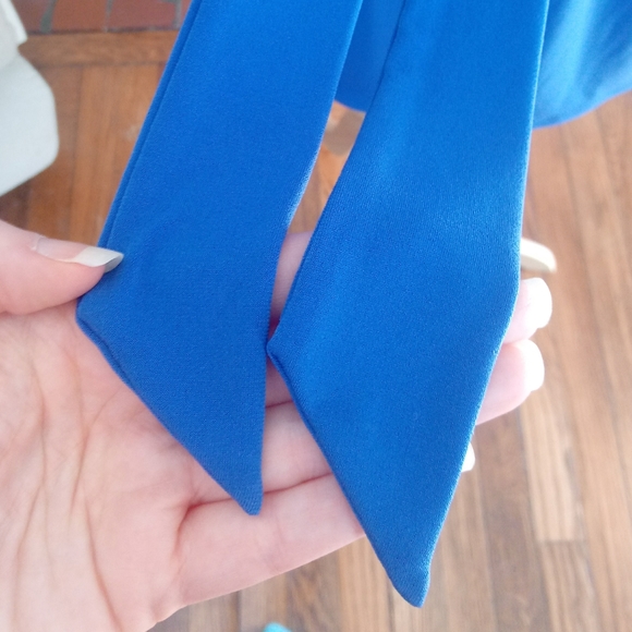 Max & Cleo Knit Tie Waist Midi Dress in Regatta Blue, Size Large - Picture 7 of 15